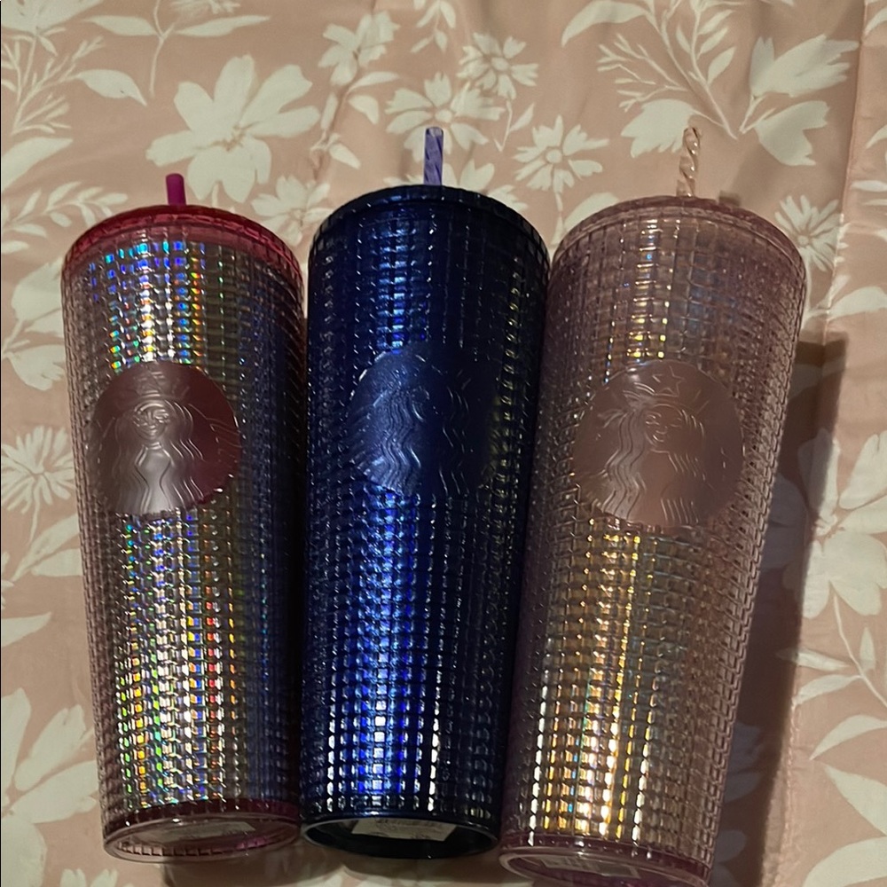 ✨Starbuck NWT Trio Grid Tumbler Set💗💙